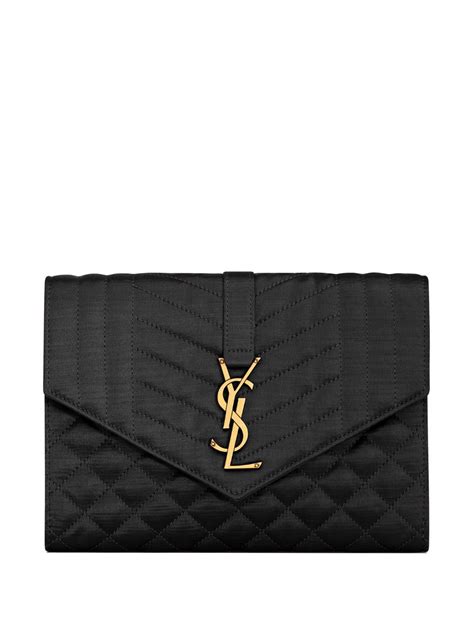 Saint Laurent Envelope Matelassé Clutch 